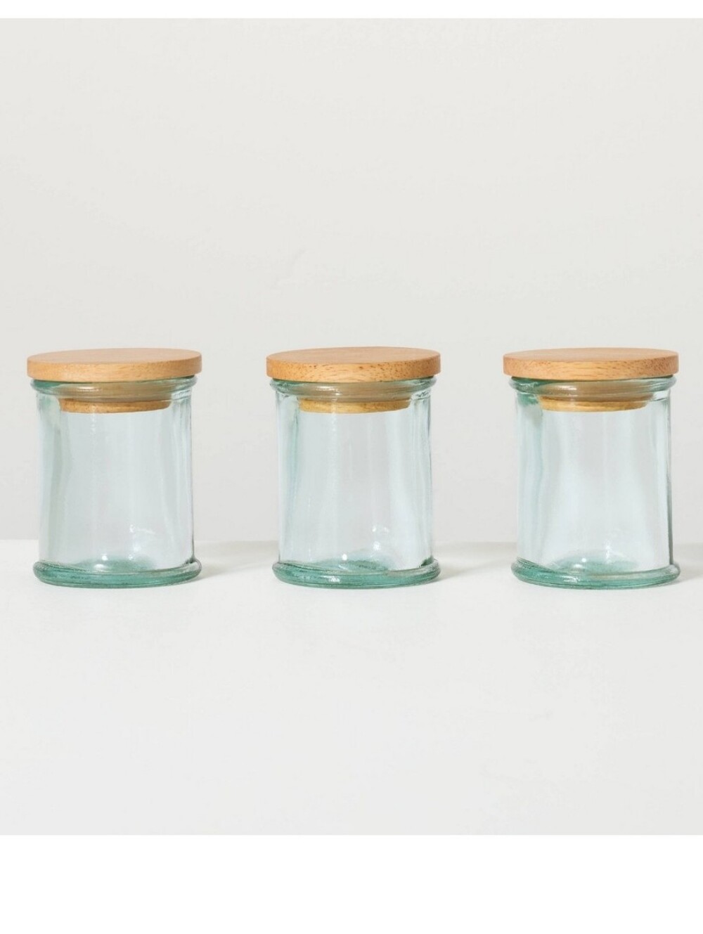 Hearth & Hand Set Of 3 Recycled Glass Spice Containers
